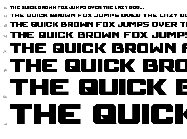 Mechfire font waterfall